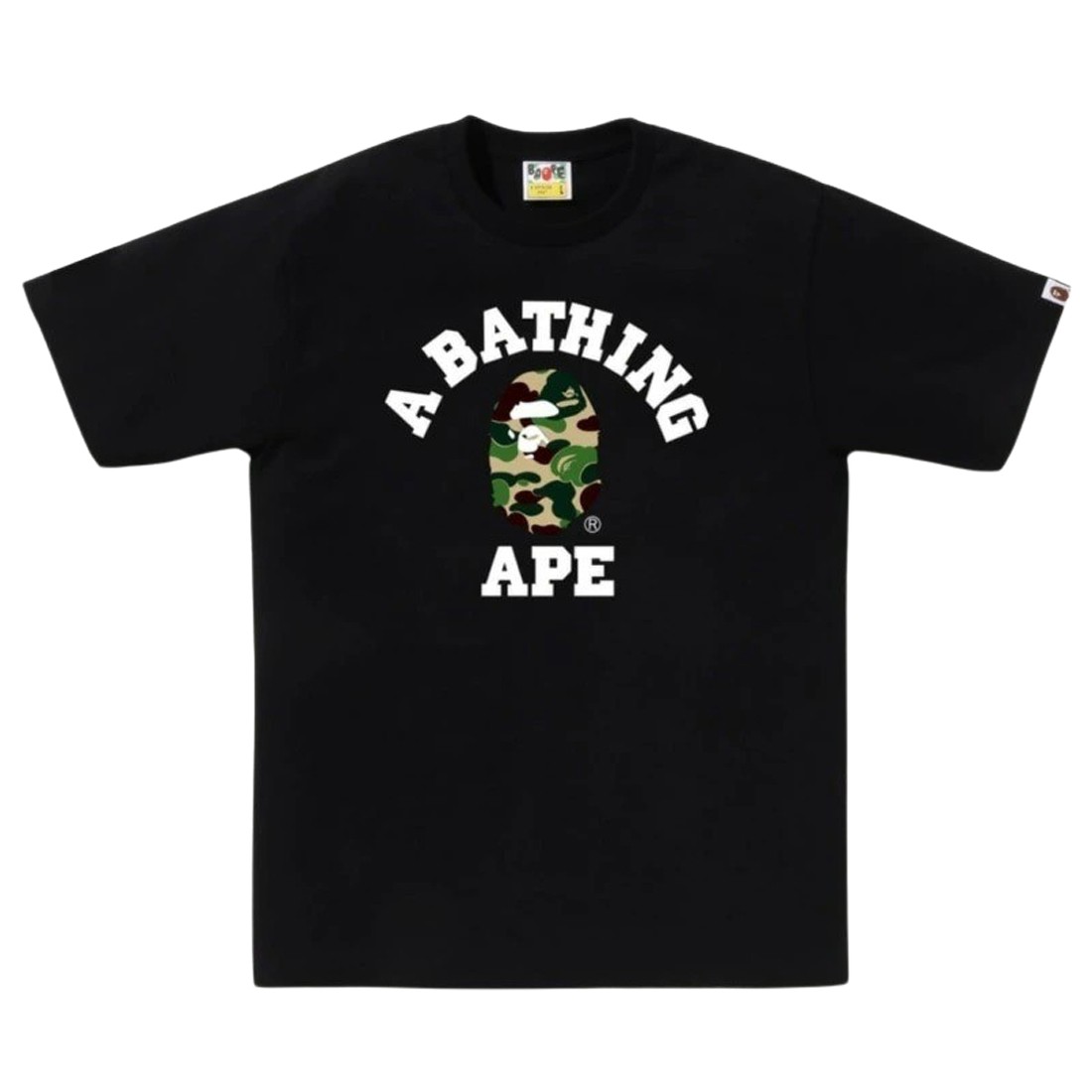 A Bathing Ape Men ABC Camo College Tee (black / green)