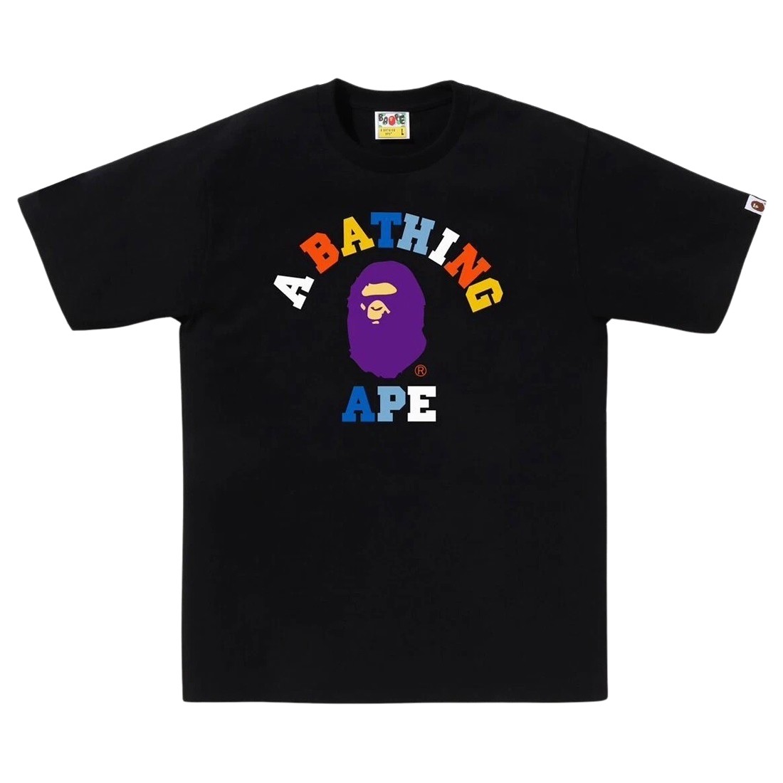 A Bathing Ape Men Colors College Tee (black)