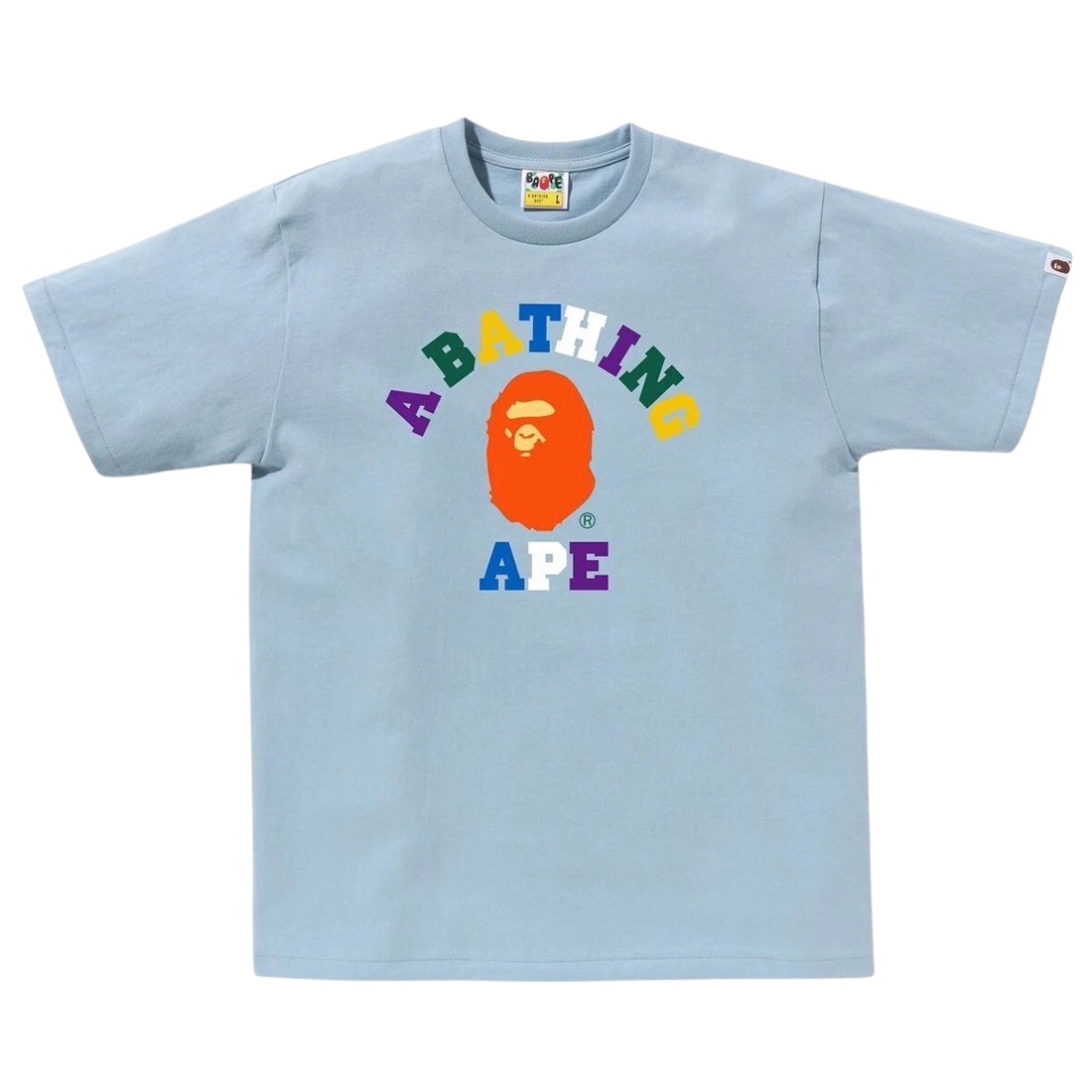 A Bathing Ape Men Colors College Tee (blue / sax)