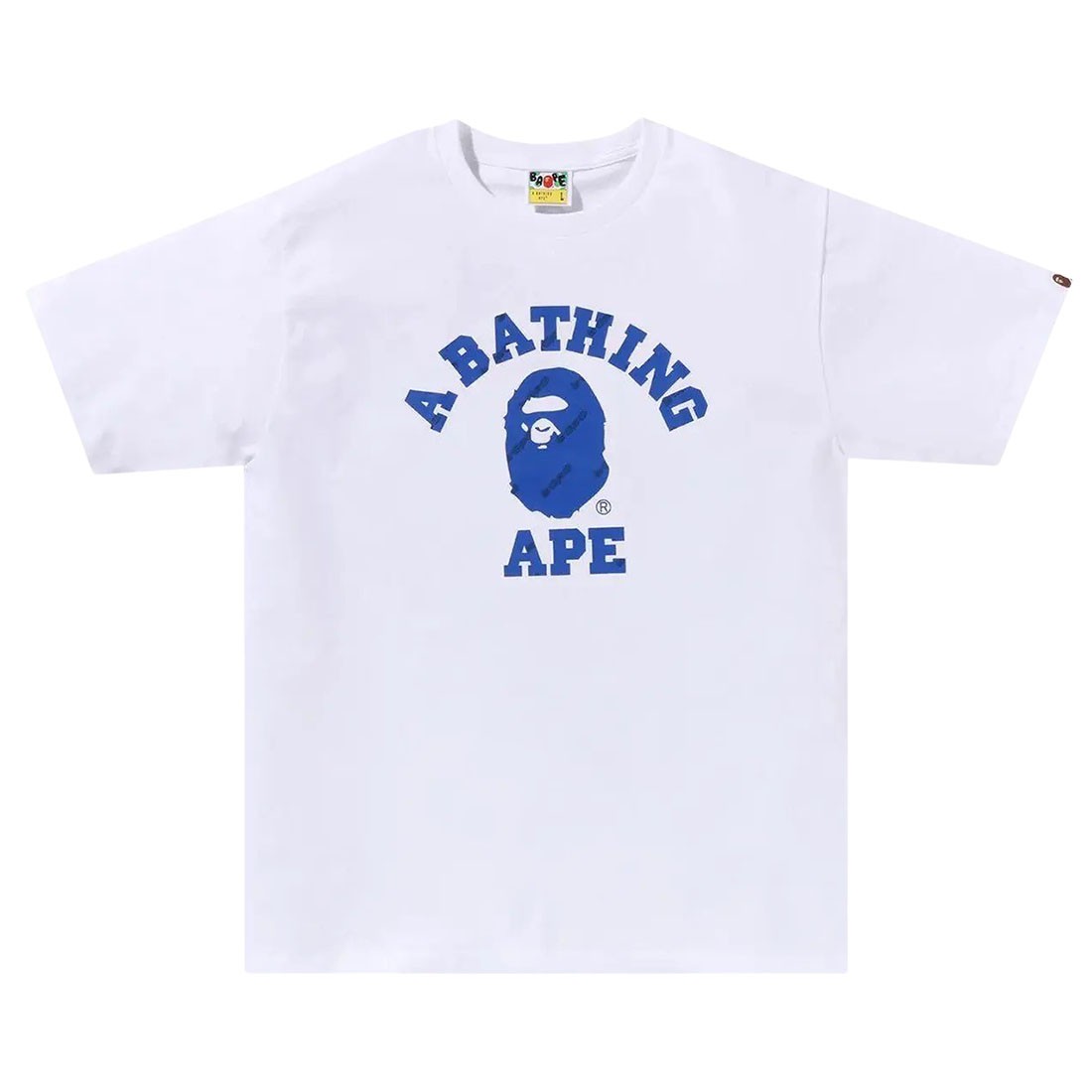 A Bathing Ape Men Bape Hexagram College Tee (white)