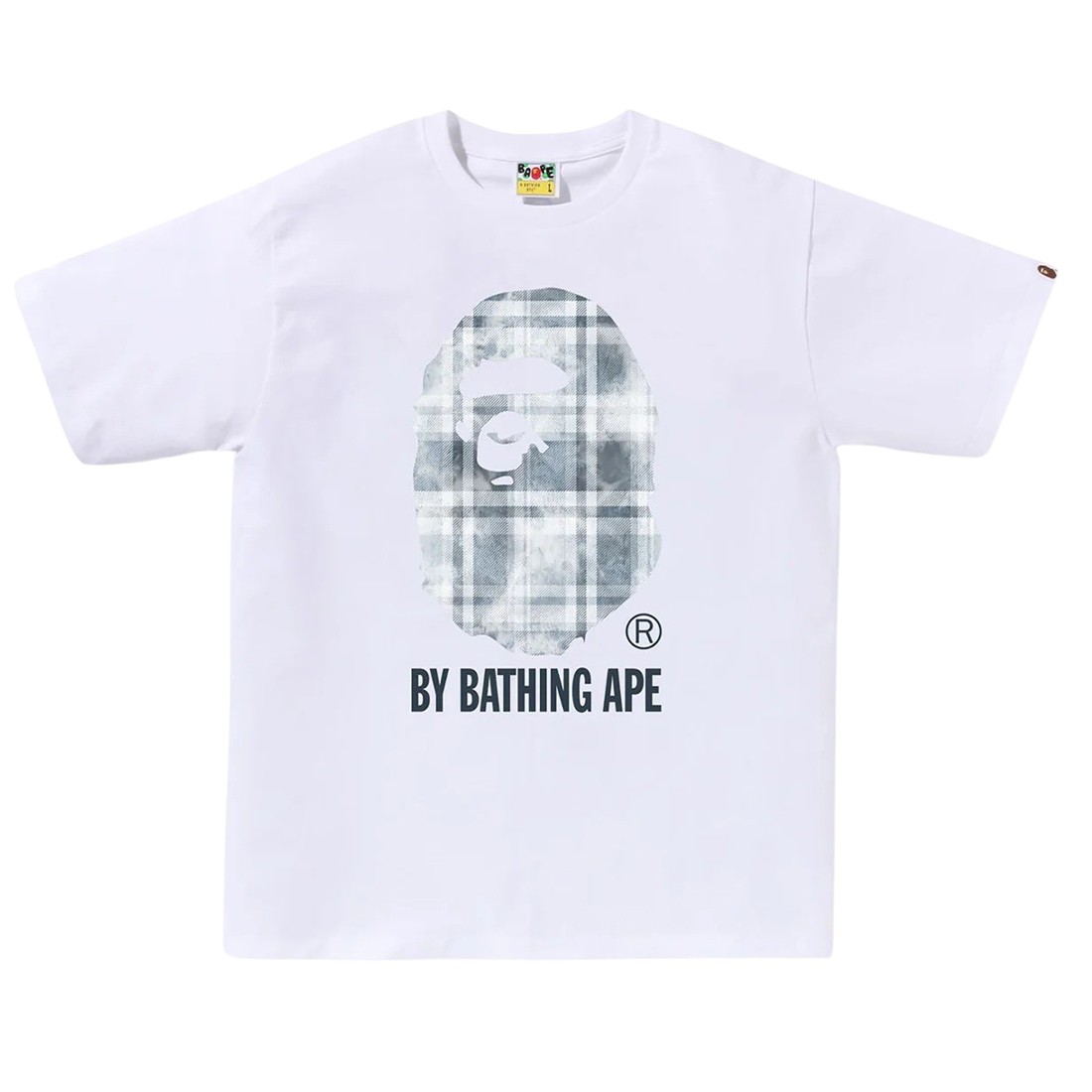 A Bathing Ape Men Bleach Bape Check By Bathing Ape Tee (white)