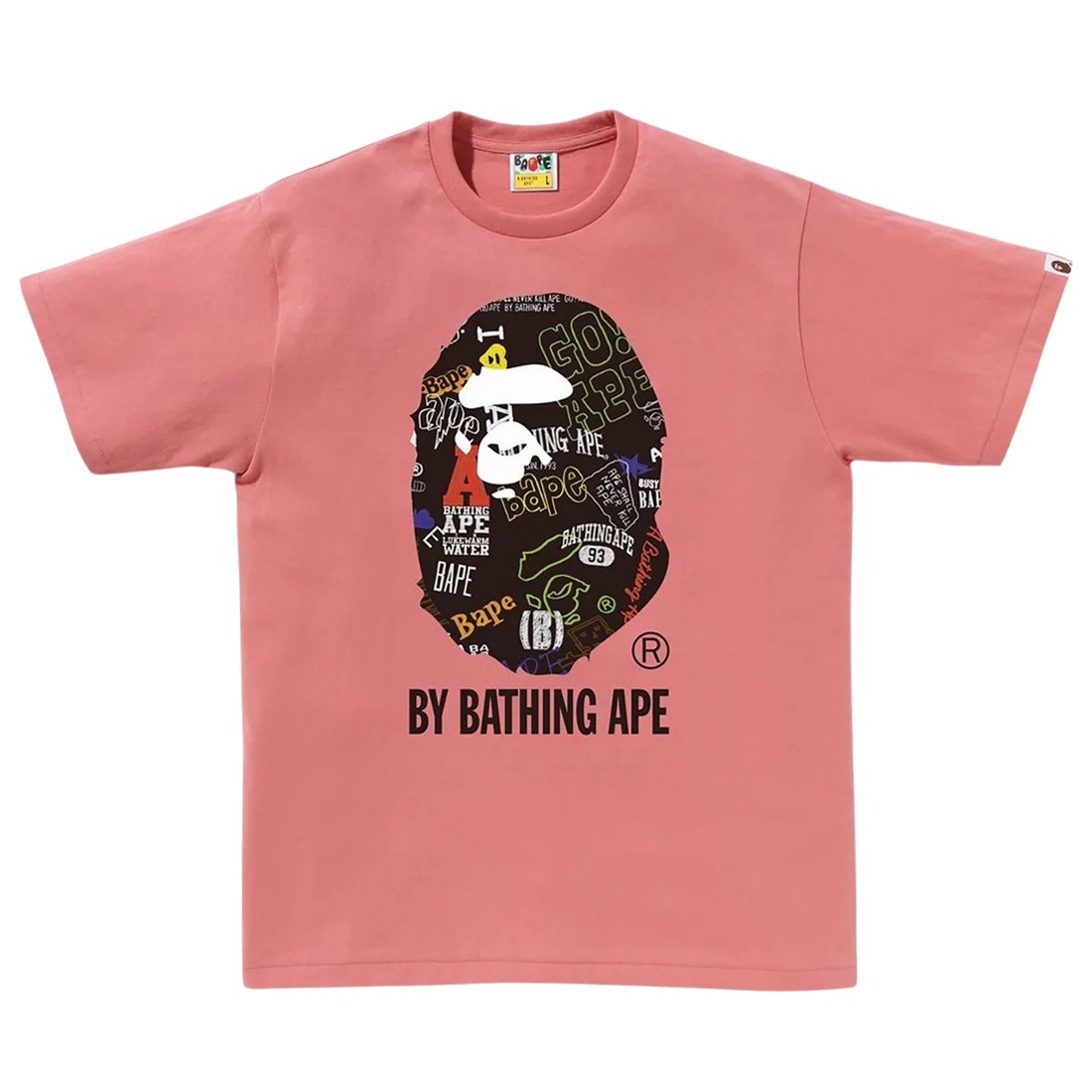 A Bathing Ape Men Hand Draw Pattern By Bathing Ape Tee (pink)