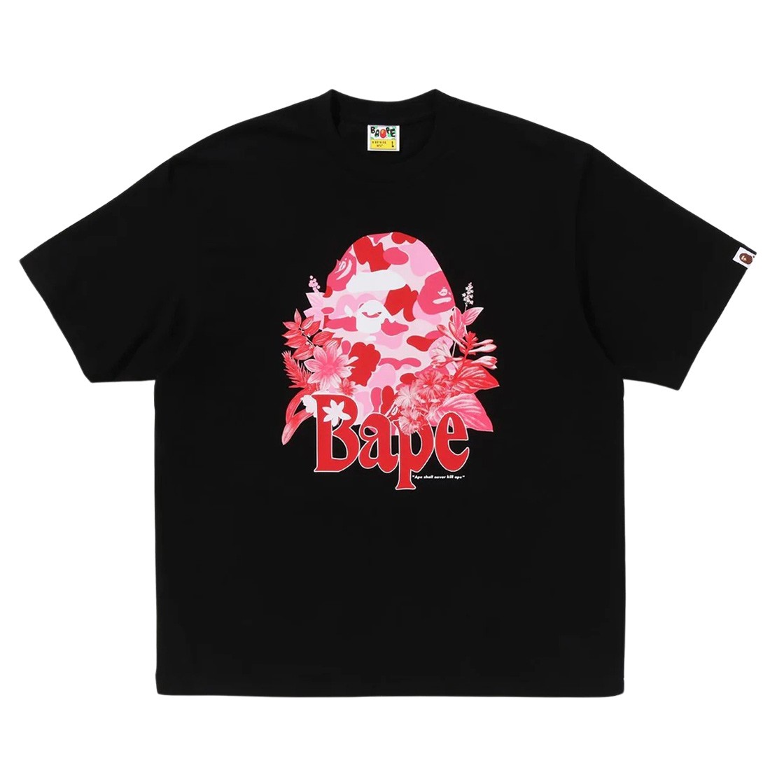 A Bathing Ape Men Flora Big Ape Head Relaxed Fit Tee (black)