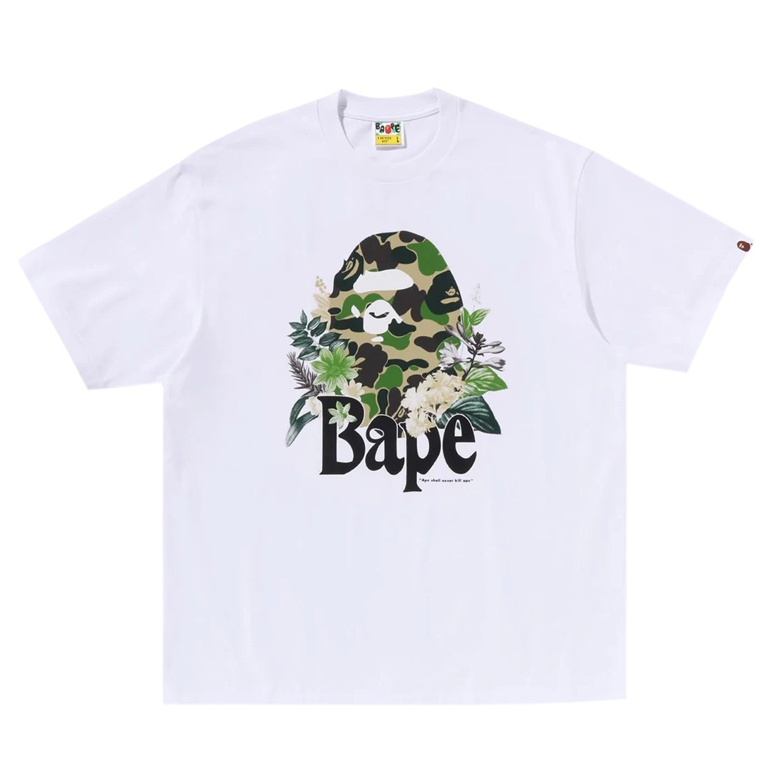 A Bathing Ape Men Flora Big Ape Head Relaxed Fit Tee (white)