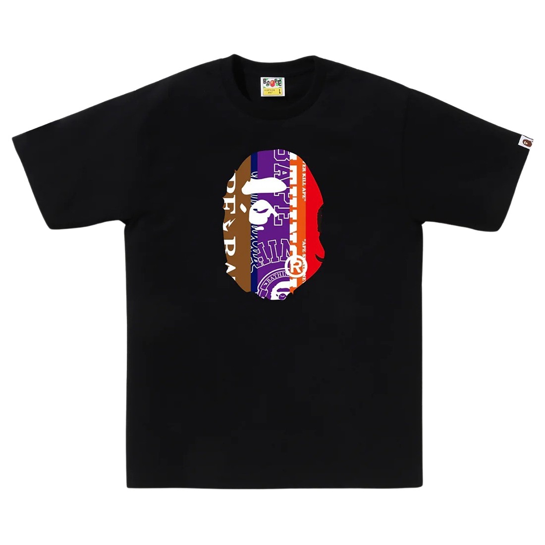 A Bathing Ape Men Fans Scarf Ape Head Tee (black)