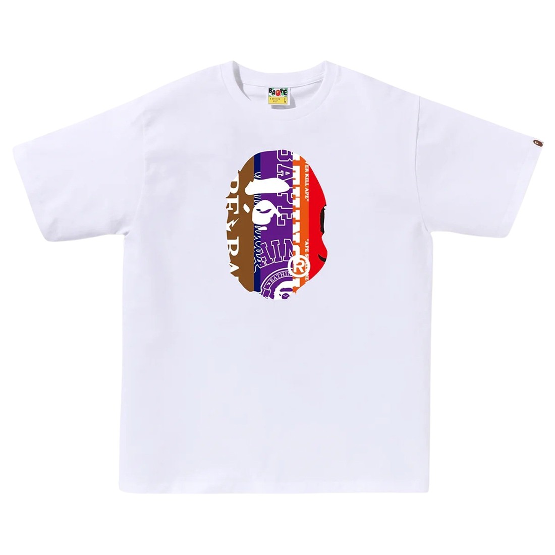 A Bathing Ape Men Fans Scarf Ape Head Tee (white)