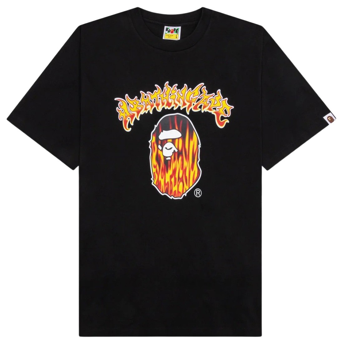 A Bathing Ape Men Mad Flame Ape Head Relaxed Fit Tee (black)