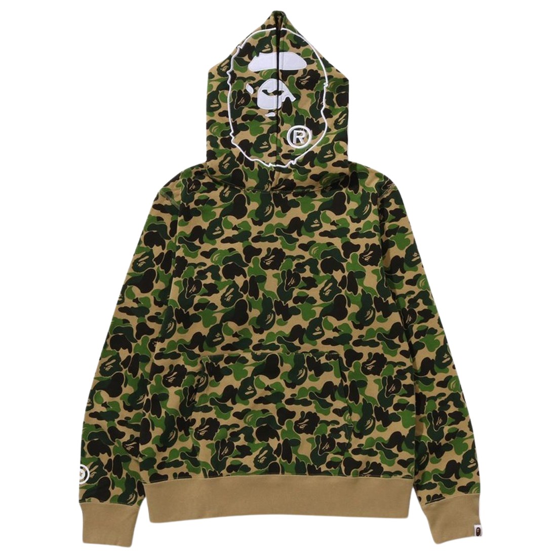 A Bathing Ape Men ABC Camo 2nd Ape Pullover pullover Hoodie (green)