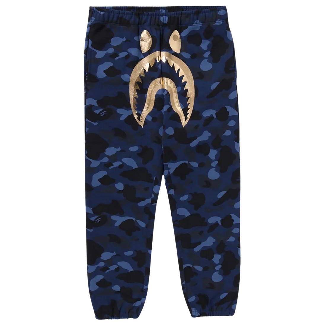 A Bathing Ape Men Color Camo Shark Sweat pants SLIM (navy)