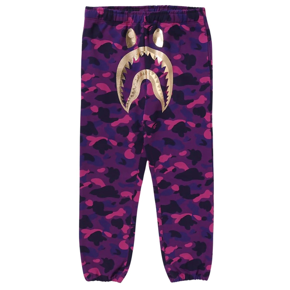 A Bathing Ape Men Color Camo Shark Sweat EDITA pants (purple)