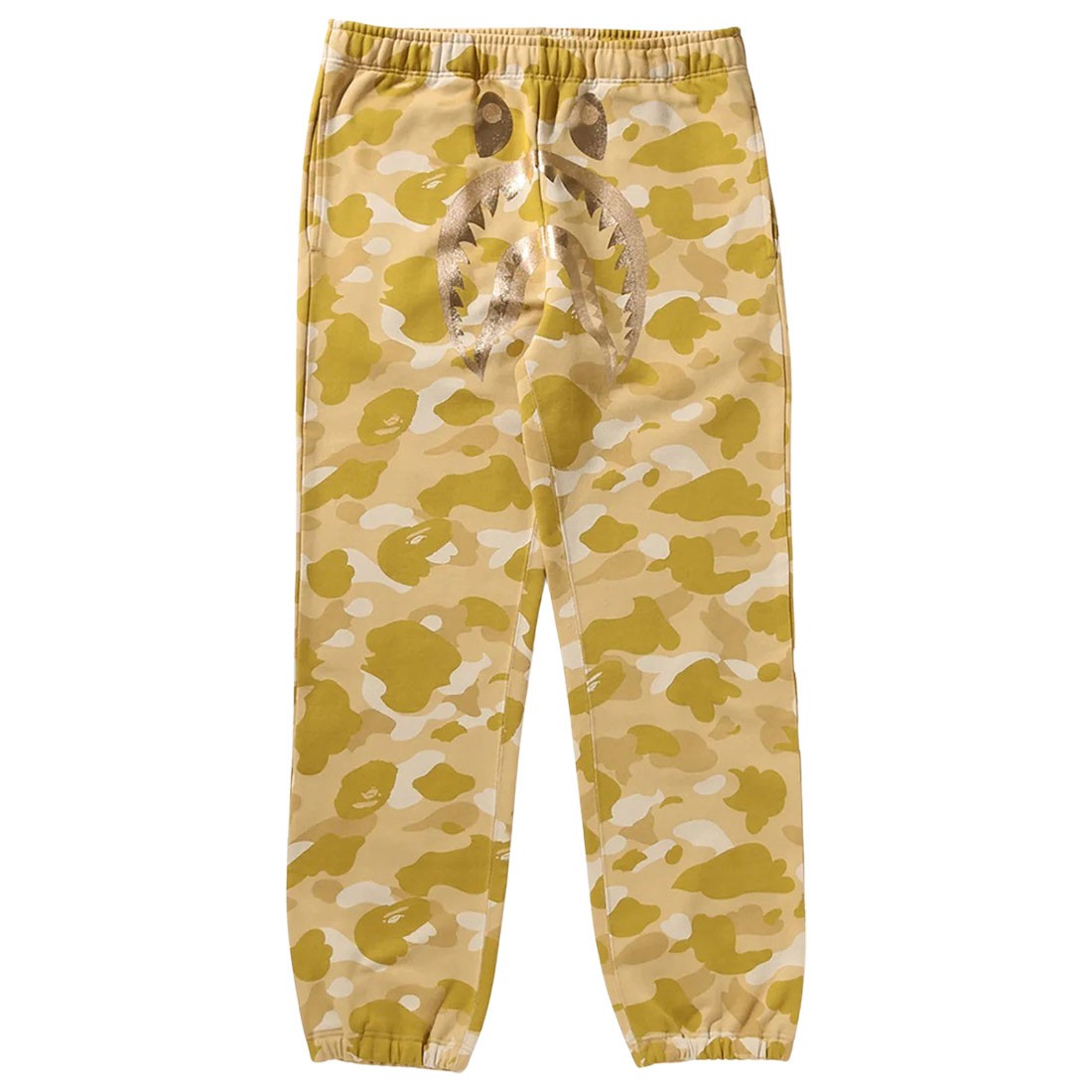 A Bathing Ape Men Color Camo Shark Sweat Pants (yellow)