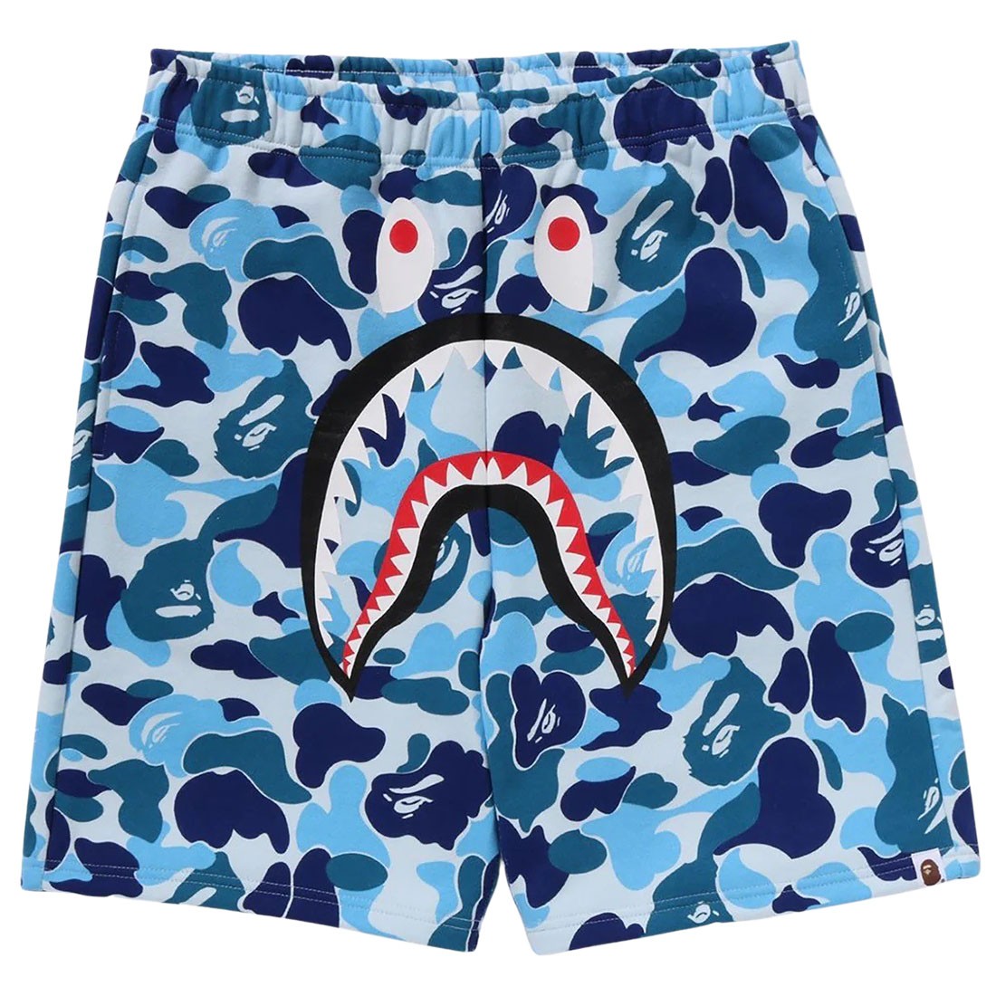 A Bathing Ape Men ABC Camo Shark Sweat TWIN shorts (blue)