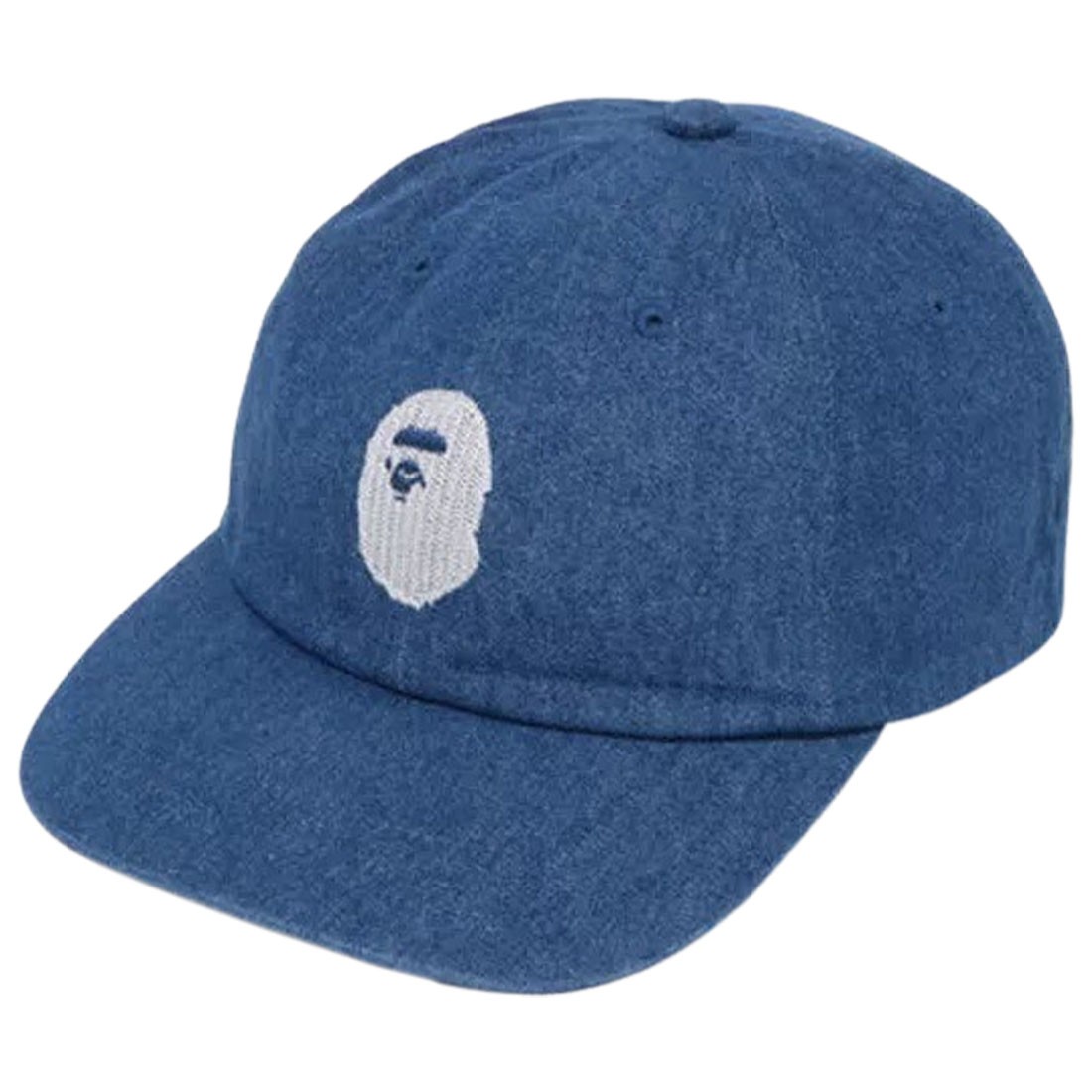 A Bathing Ape Ape Head Denim cap haan (blue / light indigo)