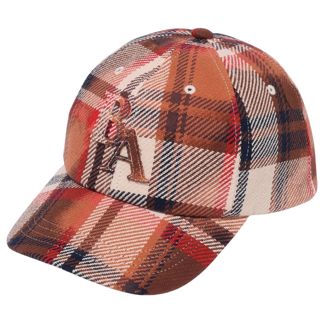 A Bathing Ape Bleached Bape Check Panel Cap (red)