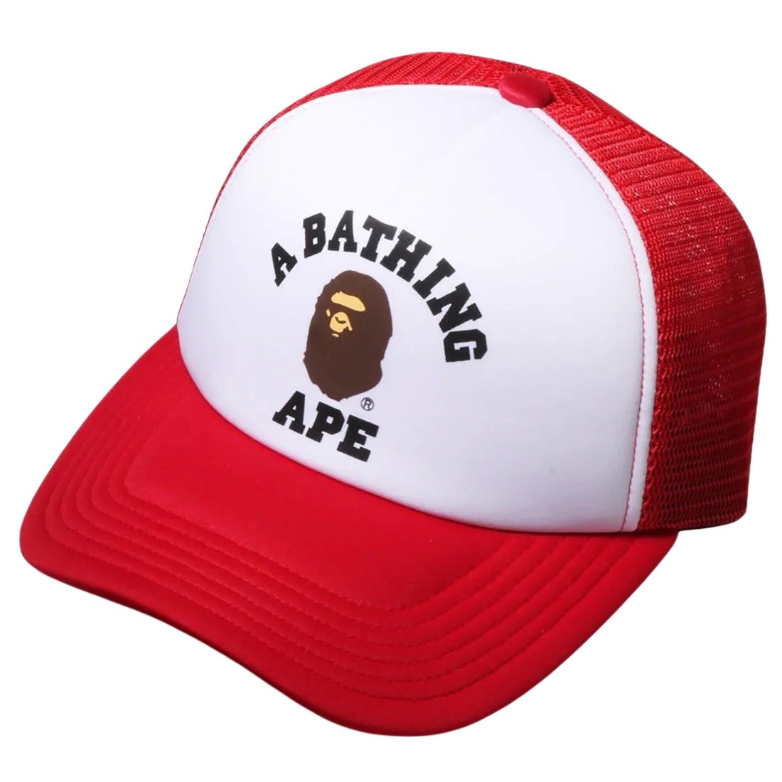 A Bathing Ape College Mesh Cap (red)