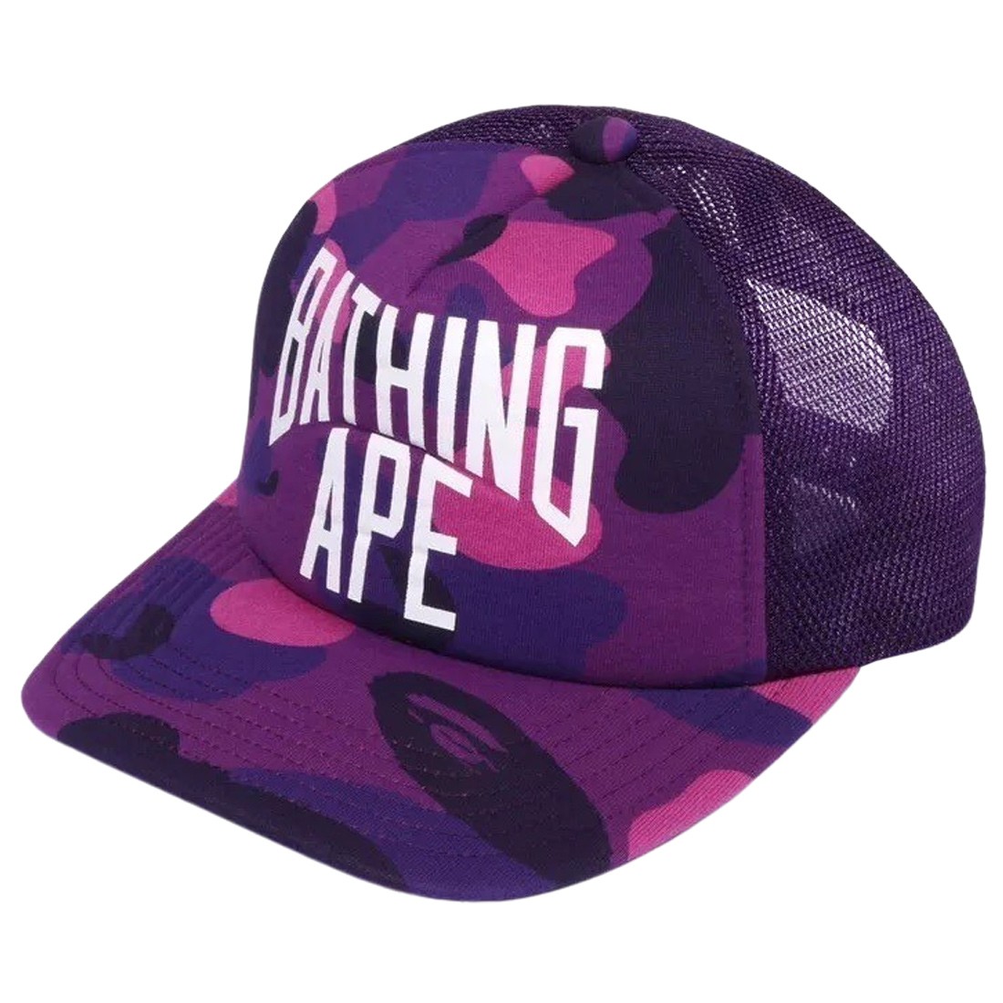 A Bathing Ape Color Camo NYC Logo Mesh Cap (purple)