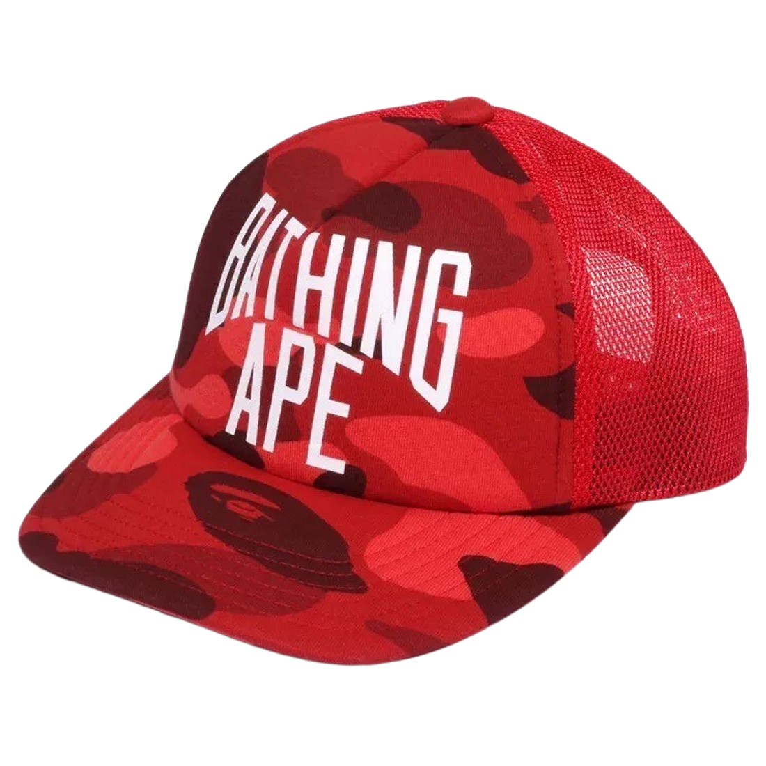 A Bathing Ape Color Camo NYC Logo Mesh Not cap (red)