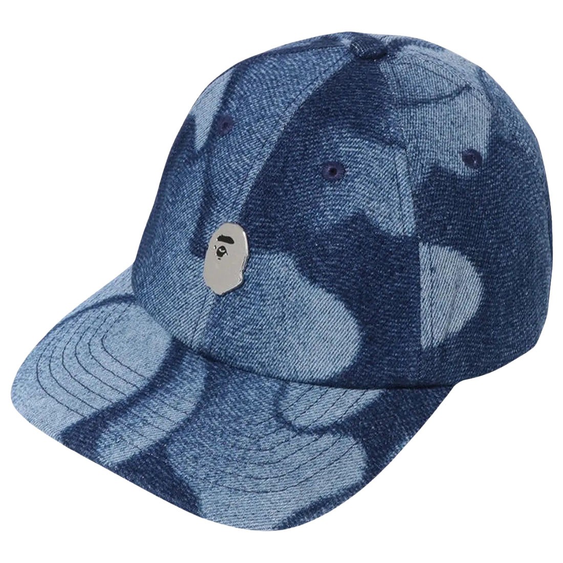 A Bathing Ape Rainbow Jacquard Metal Ape Head One Point Logo Pin Cap (multi)