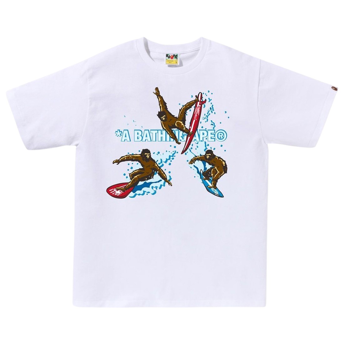 A Bathing Ape Men Surfing Apes Tee (white)