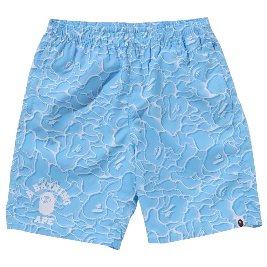 A Bathing Ape Men ABC Sea Surface Camo Beach tuxedo shorts (blue)