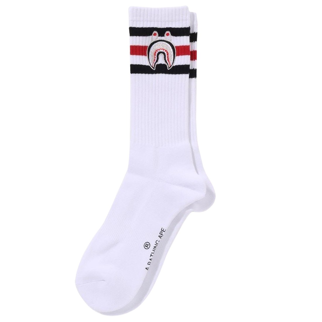 A Bathing Ape Men Shark Socks (white)
