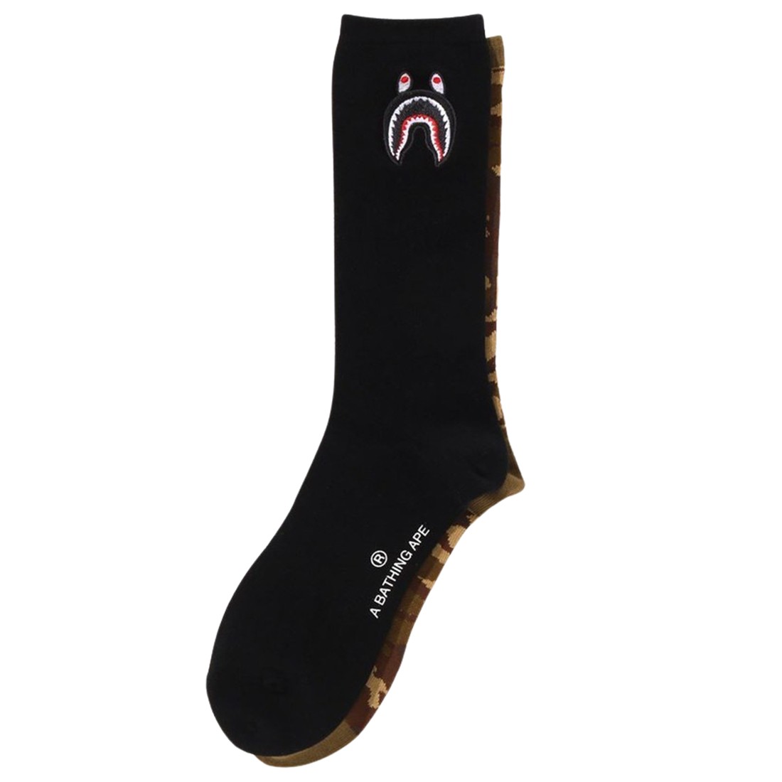 A Bathing Ape Men 1st Shark Socks (black)