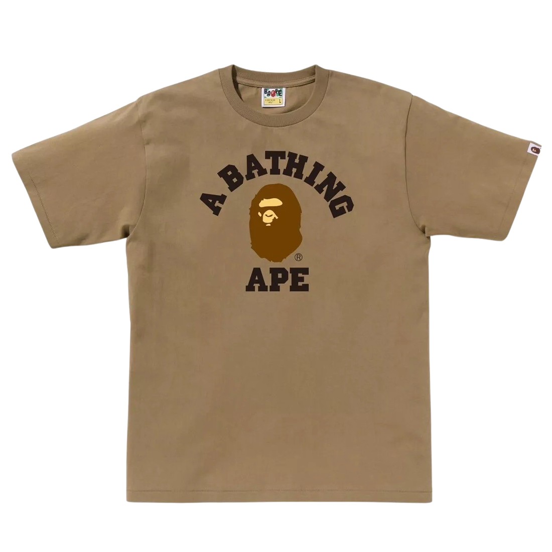 A Bathing Ape Men College Tee (beige)
