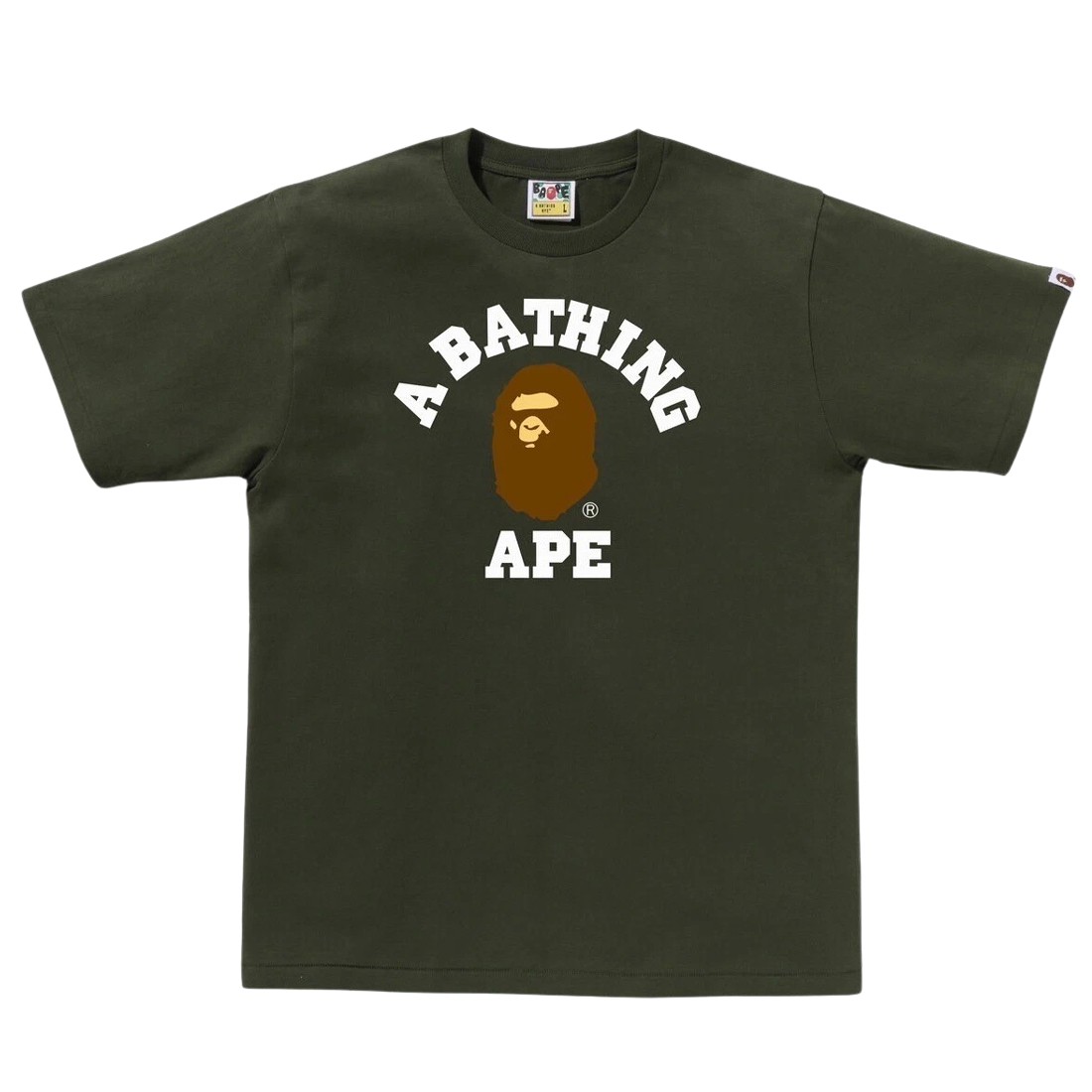 A Bathing Ape Men College Tee (olive / olive drab)