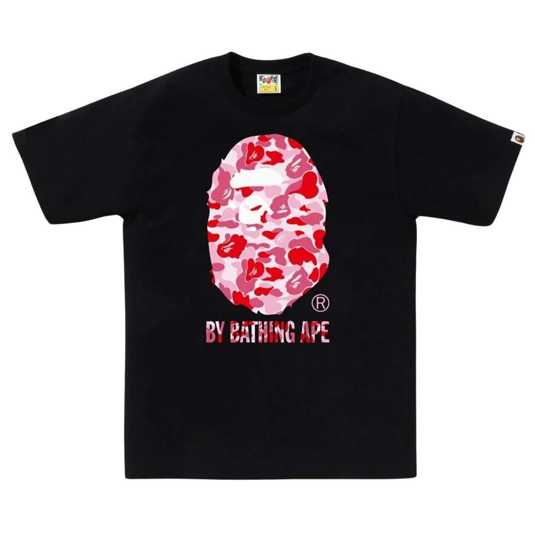 A Bathing Ape Men ABC Camo By Bathing Ape Tee (black / pink)