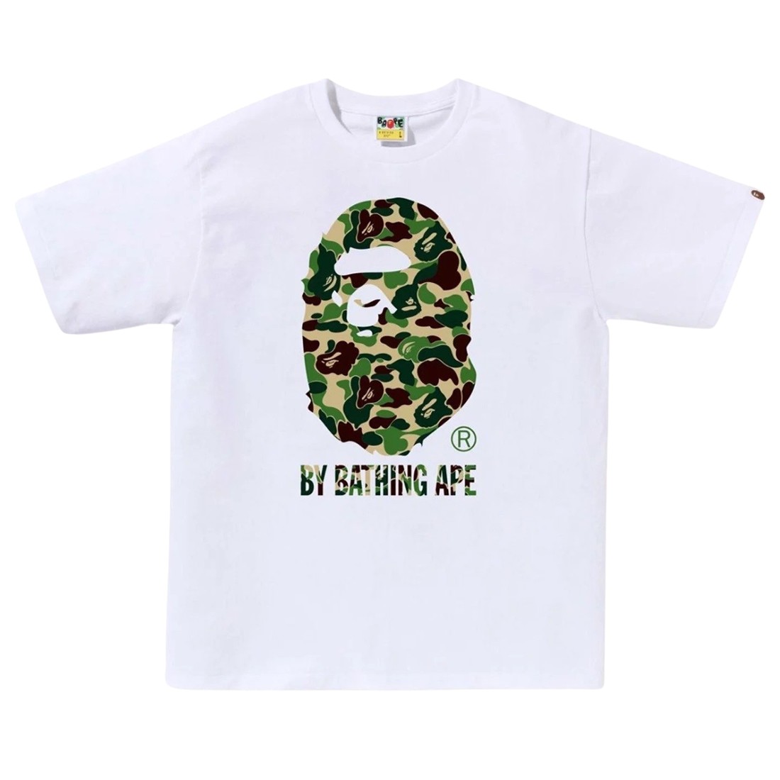 A Bathing Ape Men ABC Camo By Bathing Ape Tee (white / green)