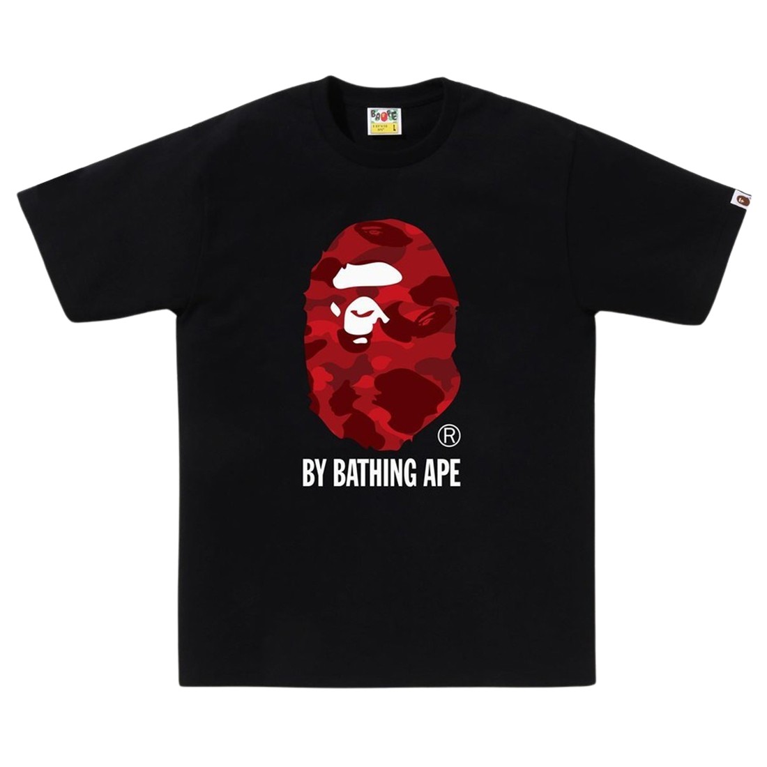 A Bathing Ape Men Color Camo By Bathing Ape Tee (black / red)