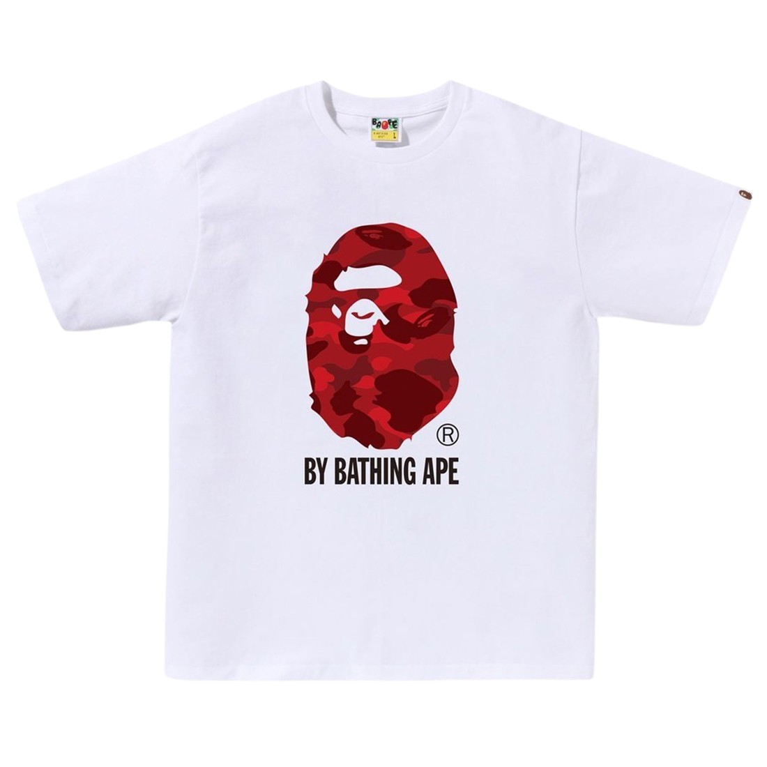 A Bathing Ape Men Color Camo By Bathing Ape Tee (white / red)
