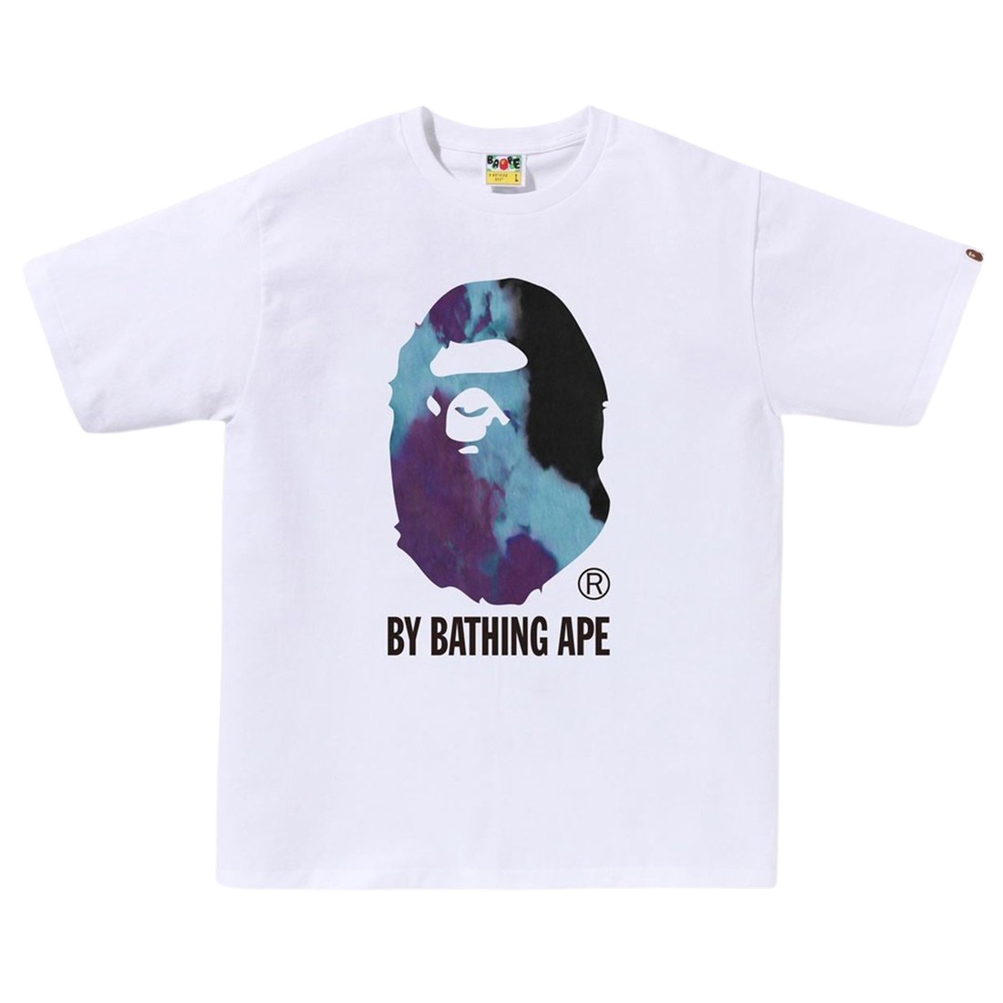 A Bathing Ape Men Tie Dye By Bathing Ape Tee (white / black)