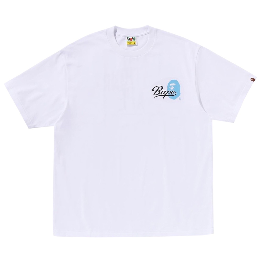 A Bathing Ape Men Cursive College Logo Relaxed Fit Tee (white)
