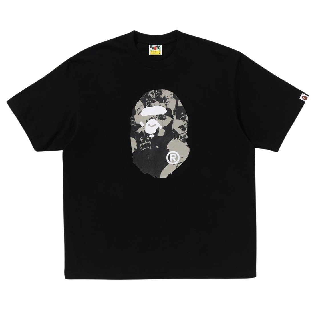 A Bathing Ape Men Shark Seijin Ape Head Relaxed Fit Tee (black)