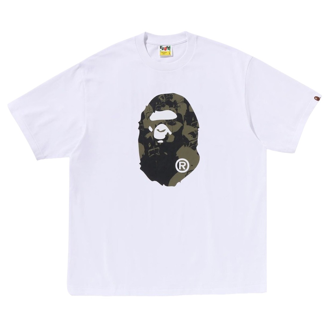 A Bathing Ape Men Shark Seijin Ape Head Relaxed Fit Tee (white)