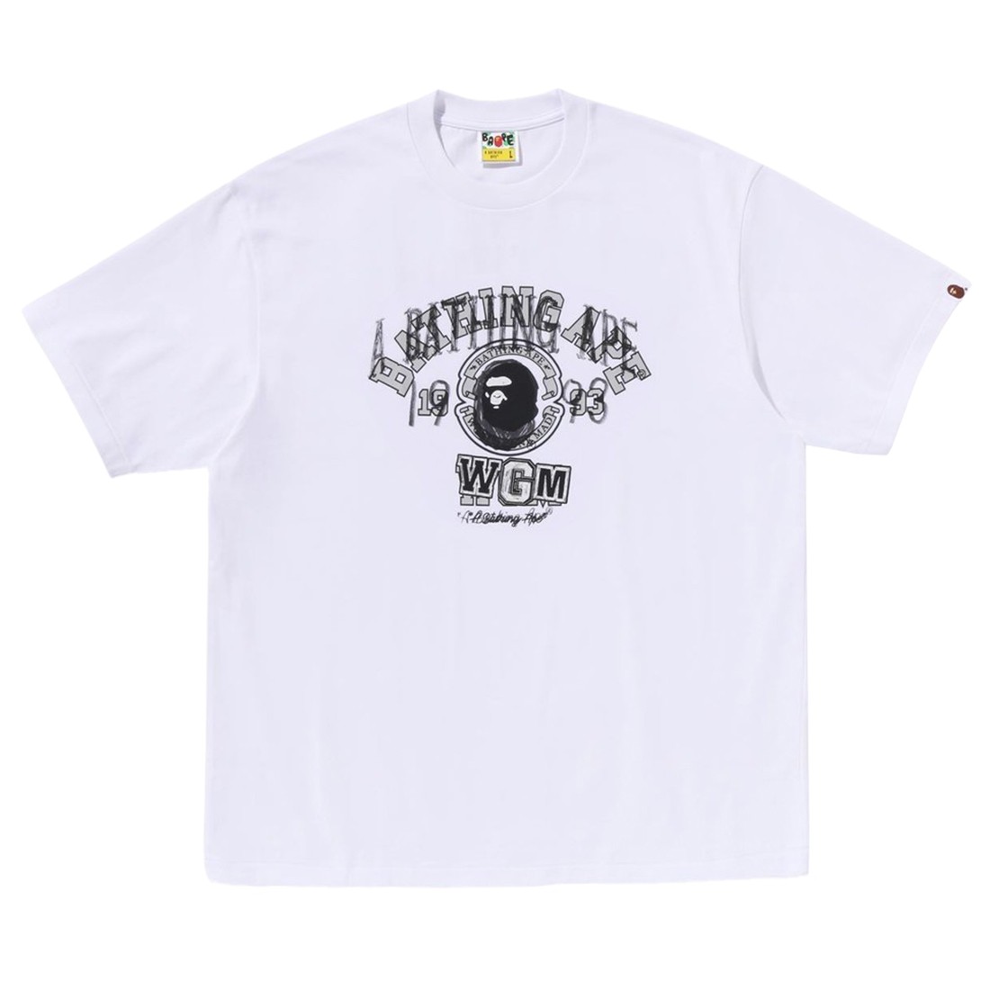 A Bathing Ape Men Layered College Relaxed Fit Tee (white)
