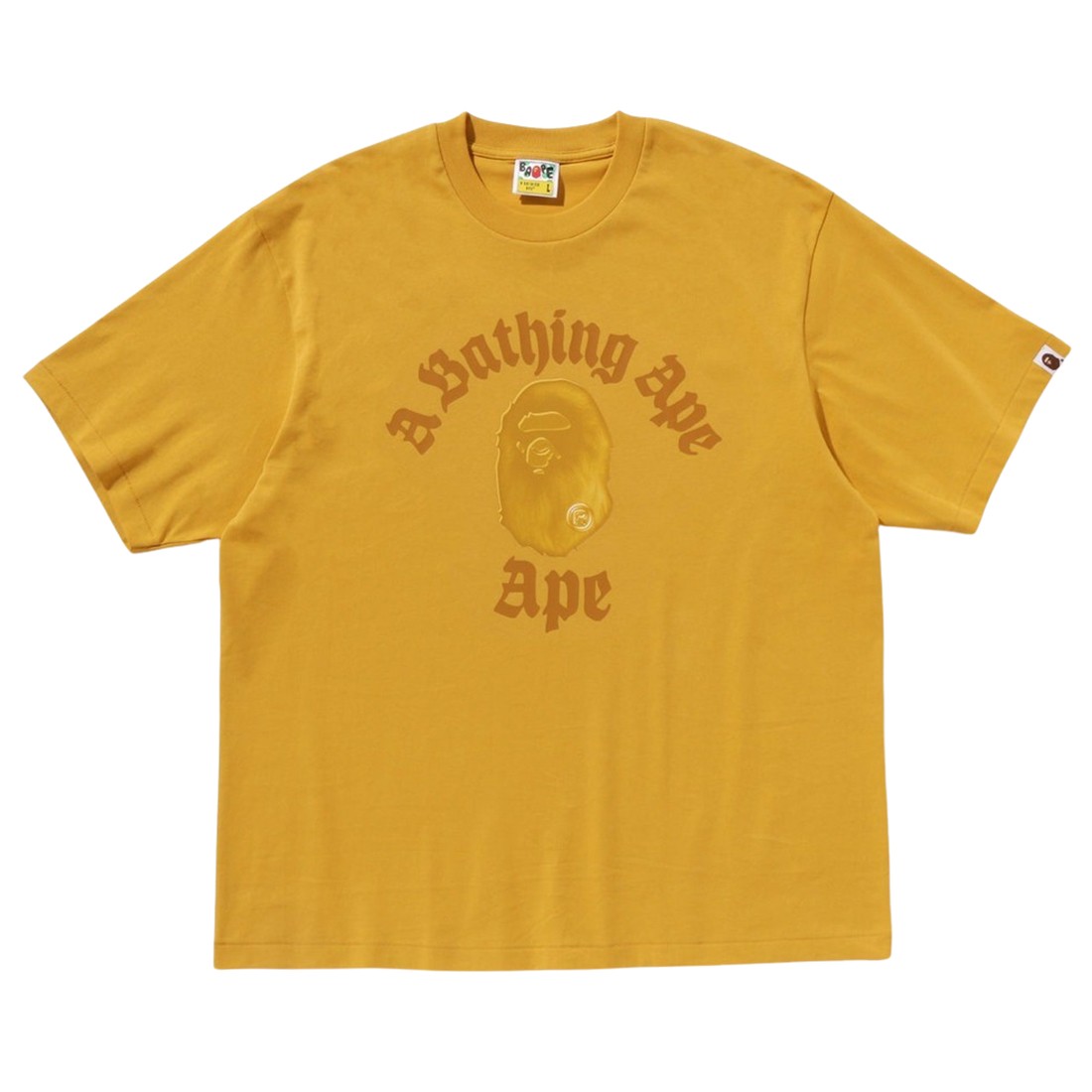A Bathing Ape Men Gothic College Relaxed Fit Tee (yellow)