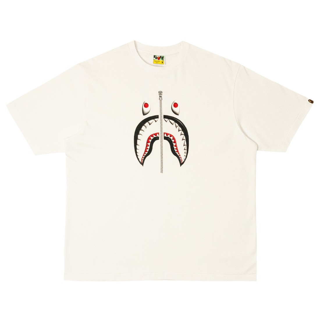 A Bathing Ape Men 3D Shark Relaxed Fit Tee (white)