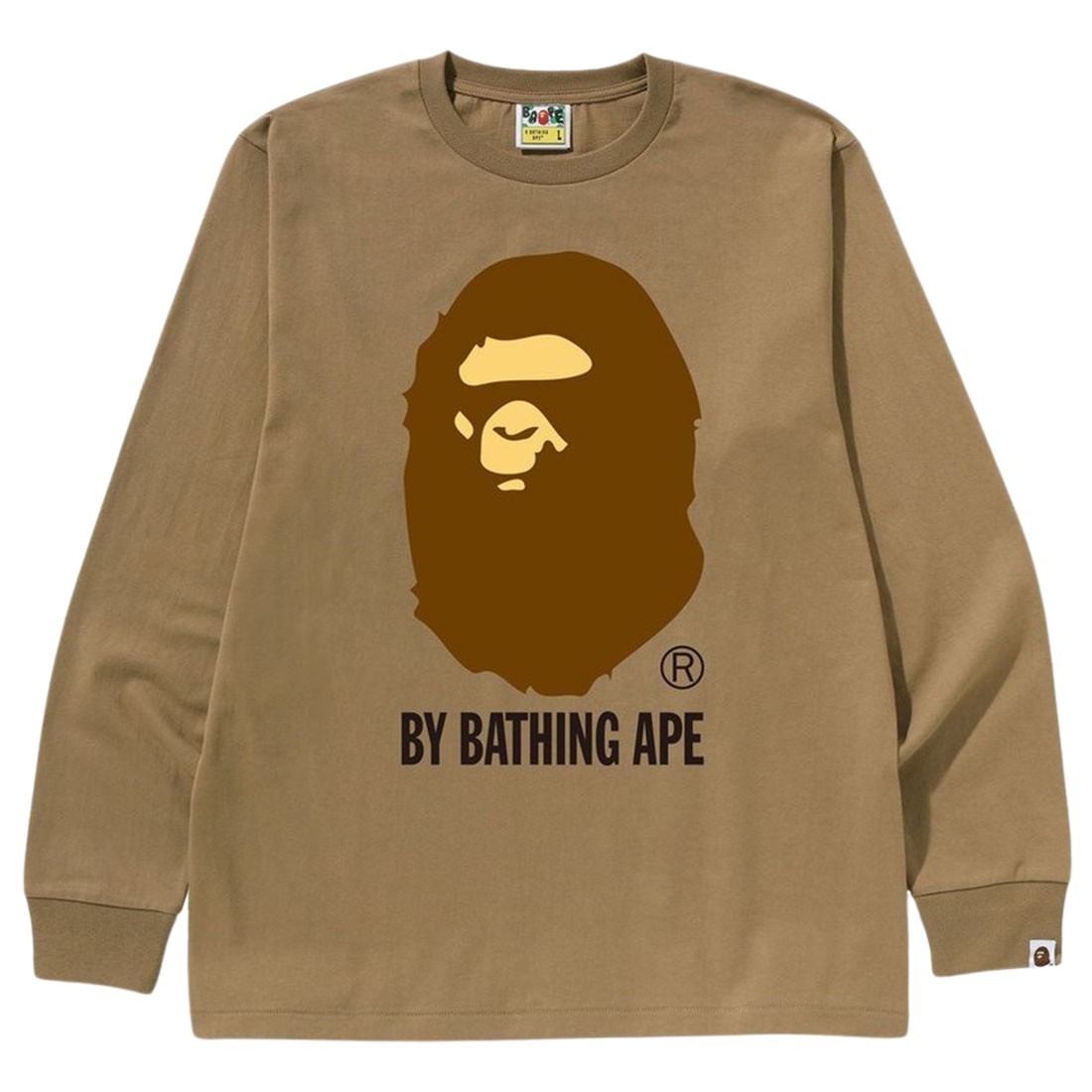 A Bathing Ape Men By Bathing Ape Long Sleeve Tee (beige)