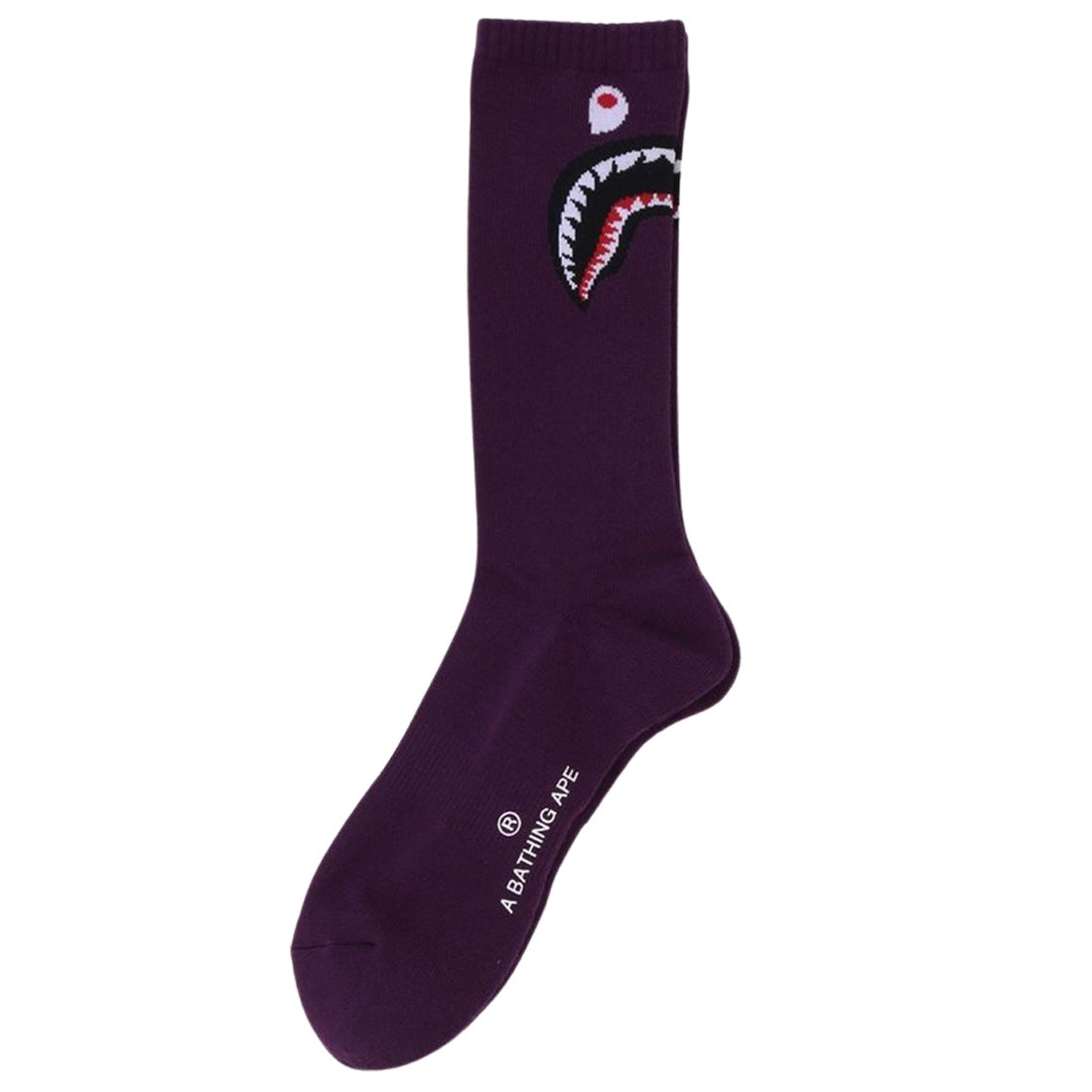 A Bathing Ape Men Shark Socks (purple)