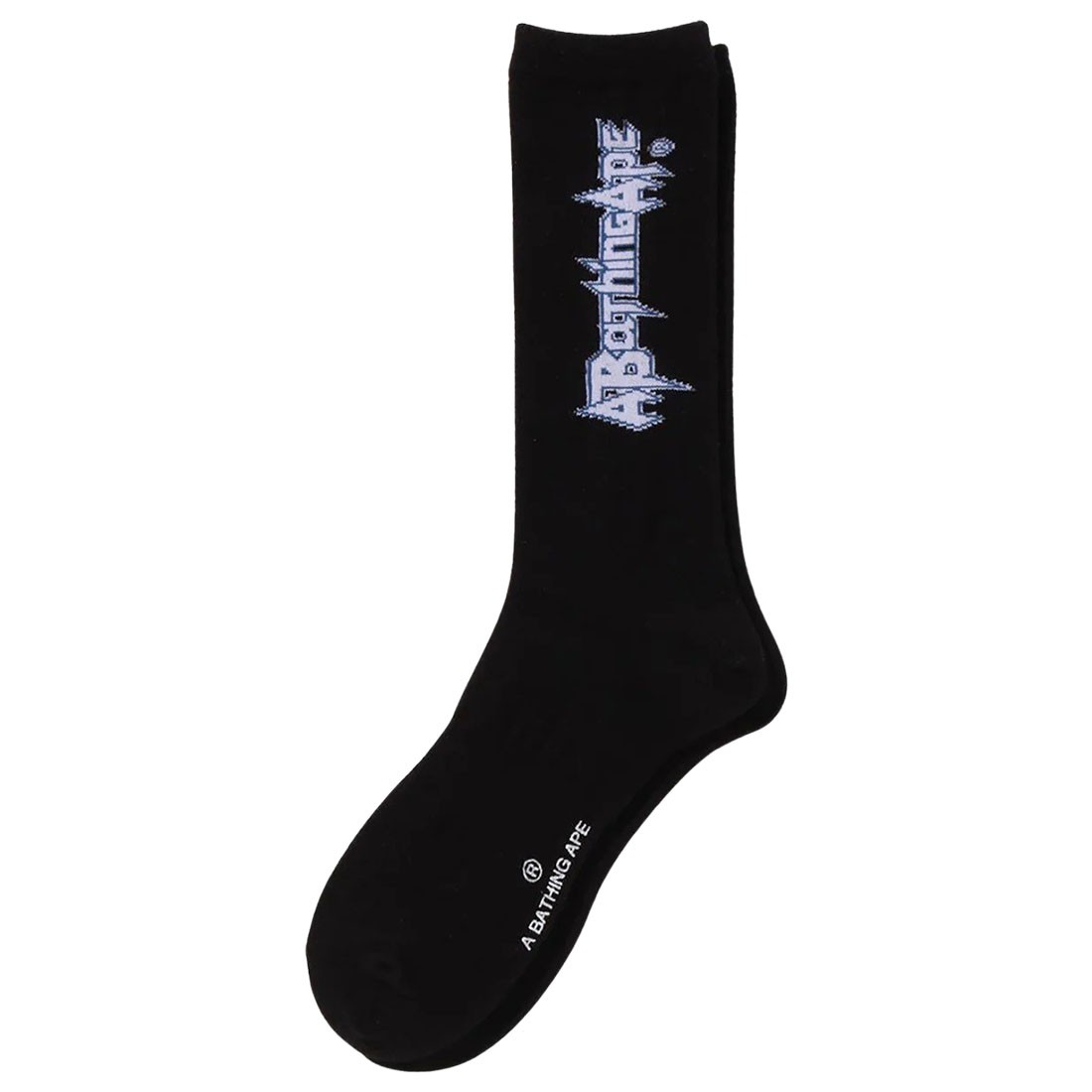 A Bathing Ape Men Multi Logo Long Socks (black)