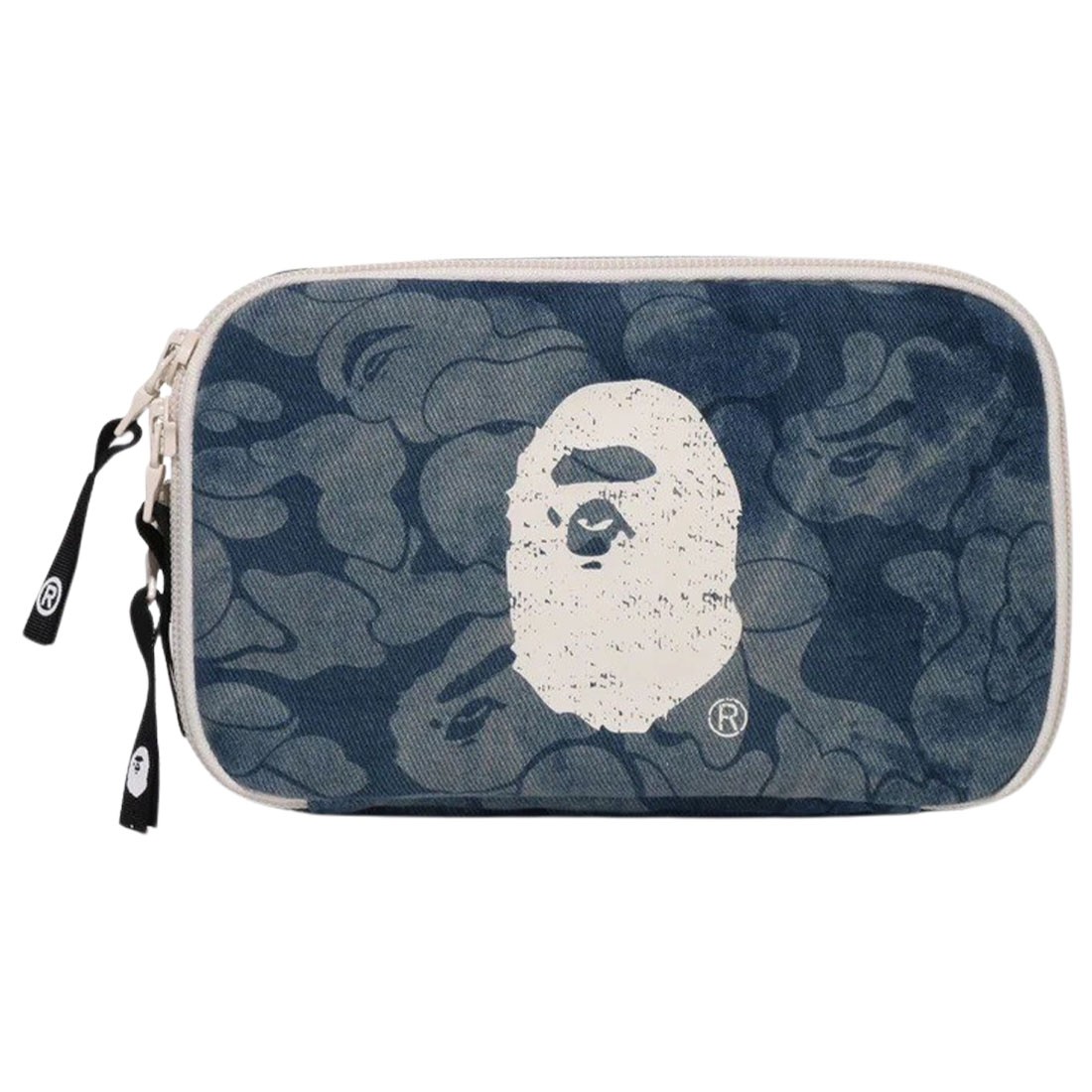 A Bathing Ape Solid Camo Denim Pouch (blue / light indigo)