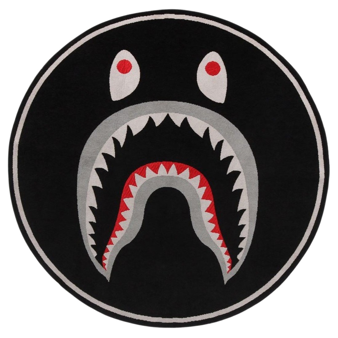 A Bathing Ape Shark Floor Rug (black)