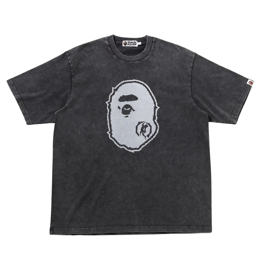 A Bathing Ape Men Garment Dye Ape Head Relaxed Fit Tee (black)