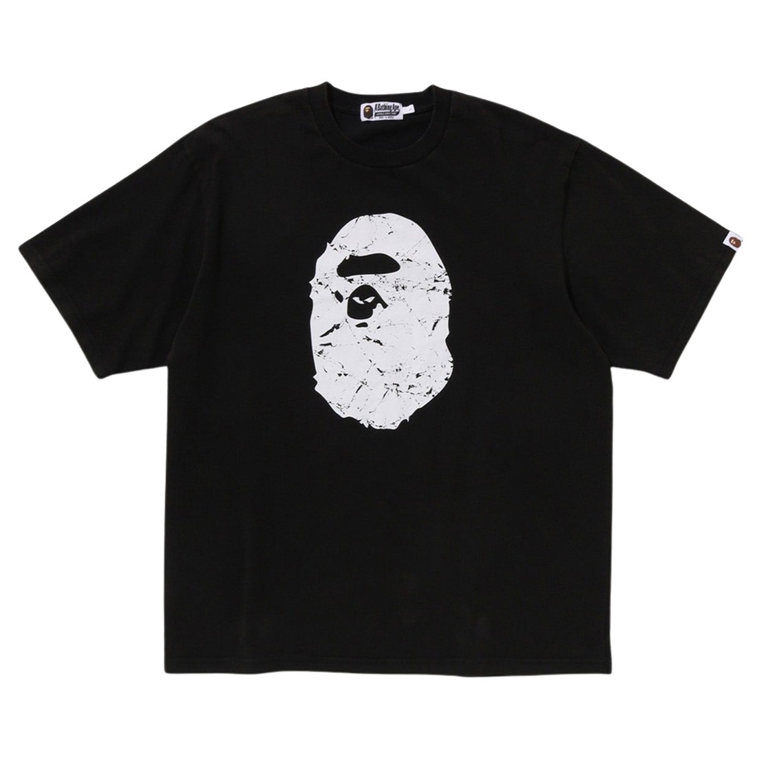 A Bathing Ape Men Heavy Washed Ape Head Relaxed Fit Tee (black)