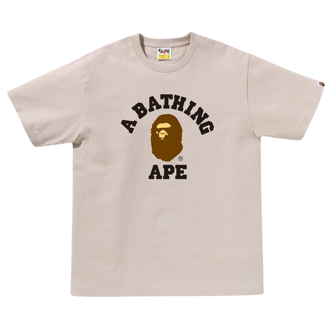 A Bathing Ape Men College Tee (beige)