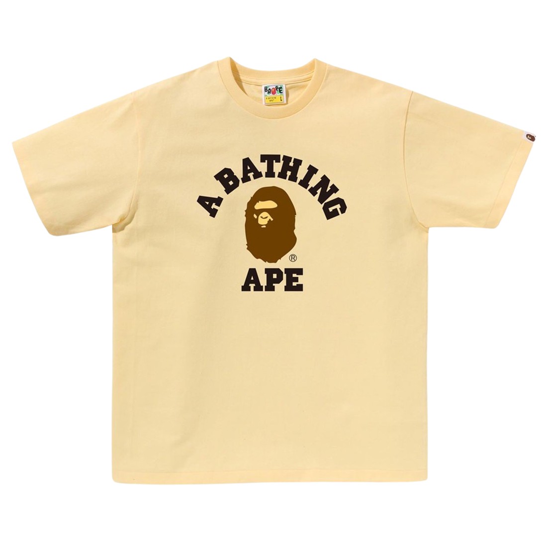 A Bathing Ape Men College Tee (yellow)