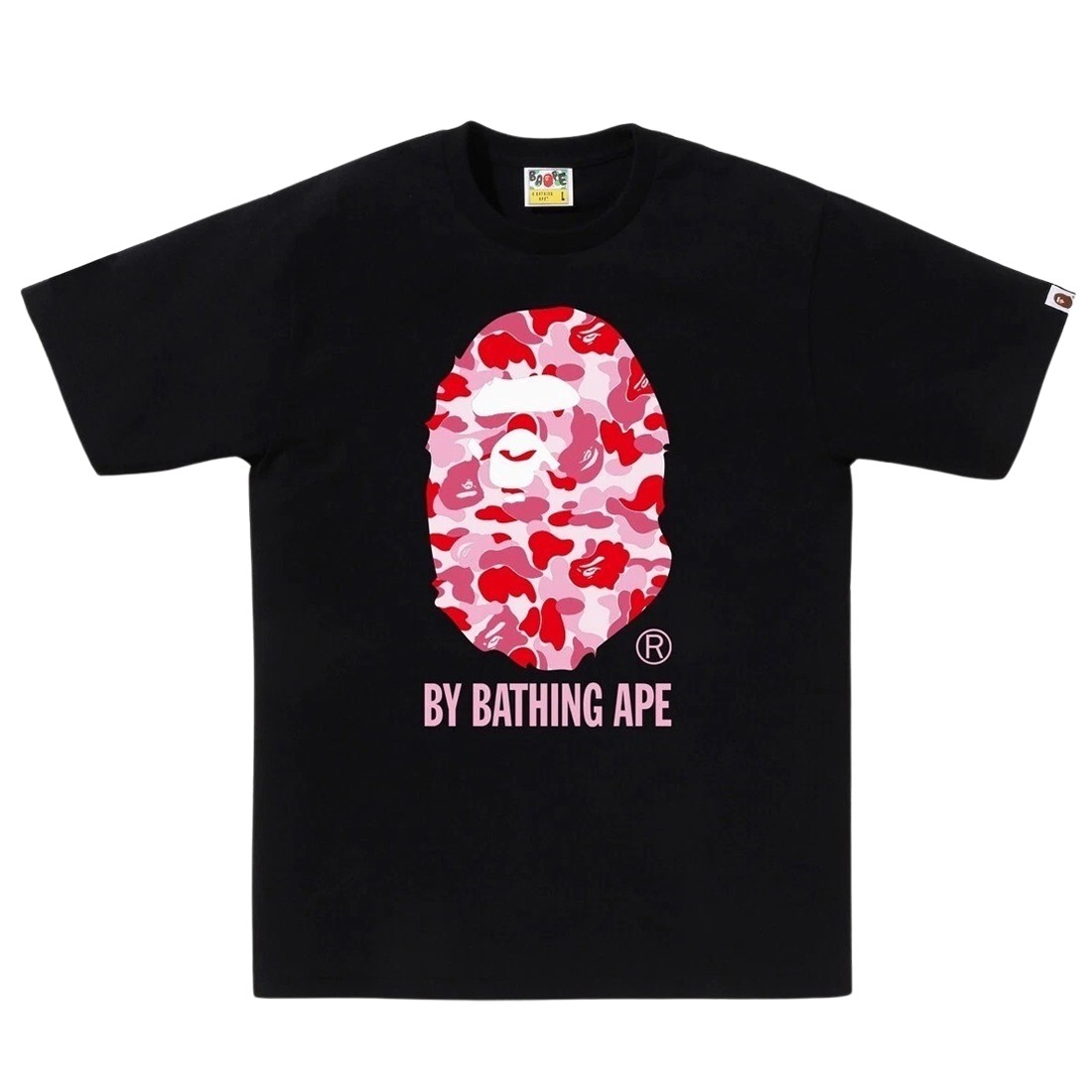 A Bathing Ape Men ABC Camo By Bathing Ape Tee (black / pink)