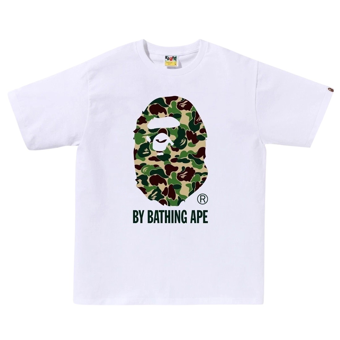 A Bathing Ape Men ABC Camo By Bathing Ape Tee (white / green)